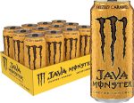 Monster Energy Java Monster Mean Bean, Coffee + Energy Drink, 15 Fl Oz (Pack of 12)